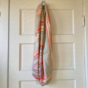 Anthropologie Pink & Blue Infinity Scarf